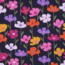 French Terry Sweat d’été Fleurs colorées | Poppy Fabrics – bleu marine,  thumbnail number 1