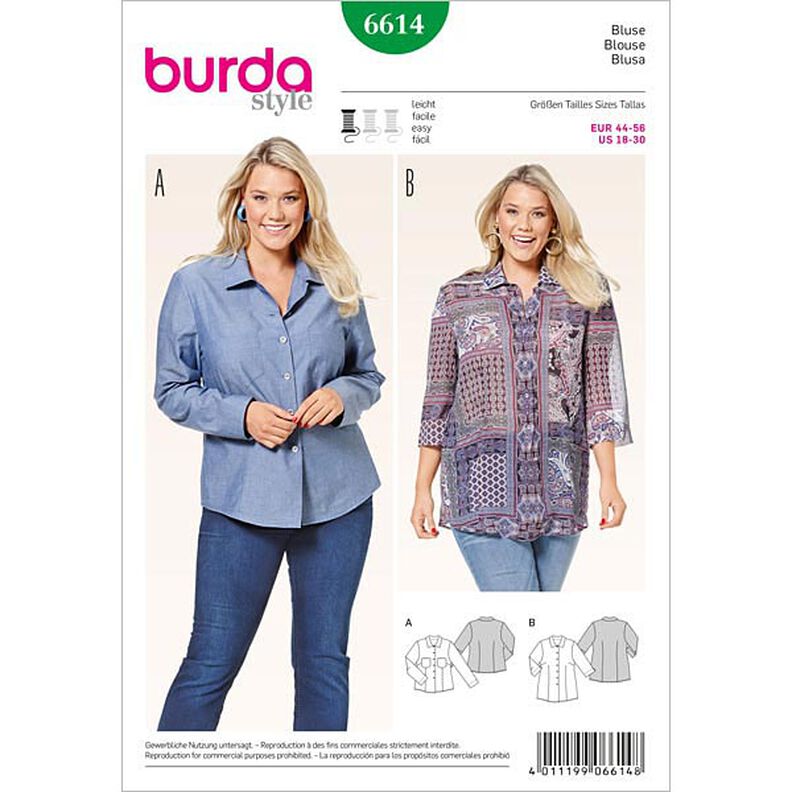 Blouse, Burda 6614,  image number 1