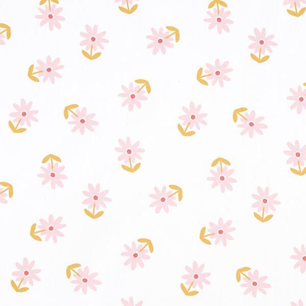 Coton enduit Petite fleur – blanc,  image number 1