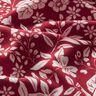 Tissu viscose Fleurs et branches – carmin/blanc,  thumbnail number 2