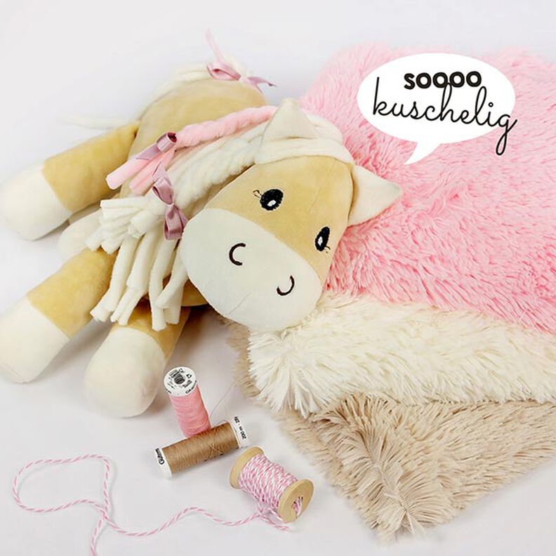 Peluche à poils longs SHAGGY [1 M X 0,75 M | Flor: 20 MM] - beige clair | Kullaloo,  image number 6