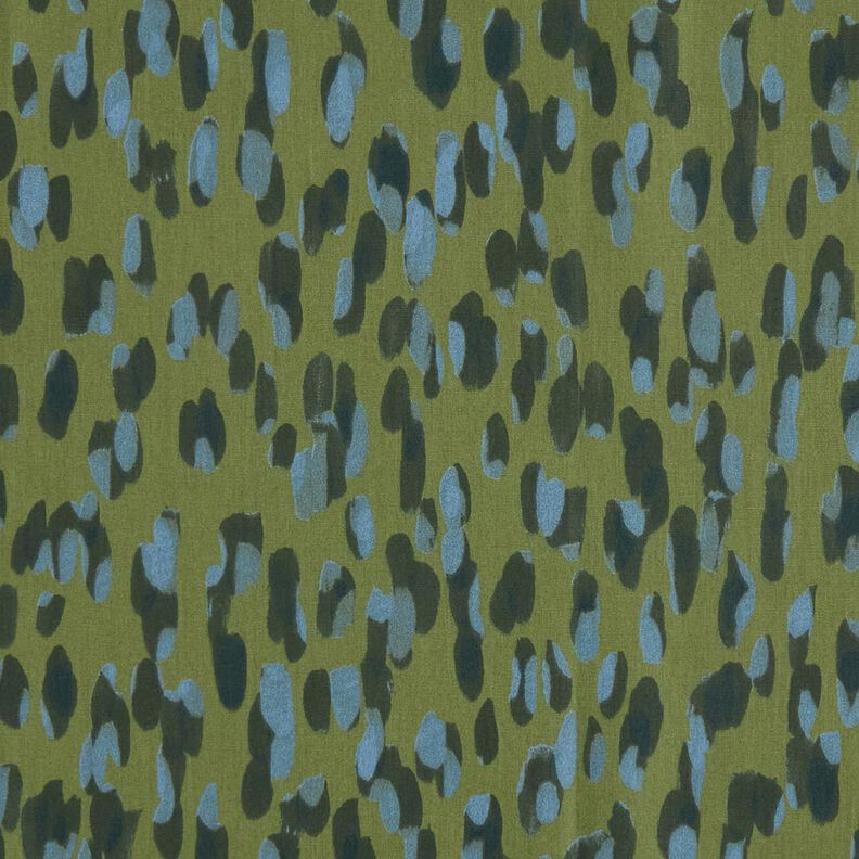 Tissu d’extérieur Canvas Gros pois – pin/bleu,  image number 1