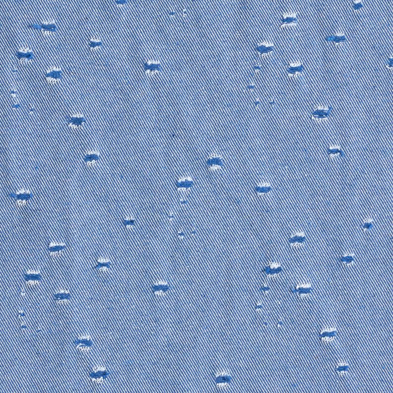 Denim de coton mélangé look destroy – bleu roi,  image number 4