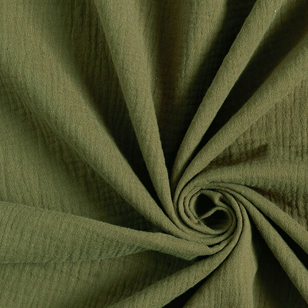 Tissu double gaze de coton – olive,  image number 1