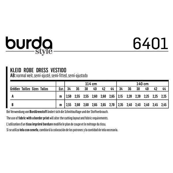 Robe, Burda 6401 | 34 - 44,  image number 5