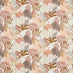 Tissu en coton Cretonne plantes de la jungle abstraites – terre cuite/abricot, 