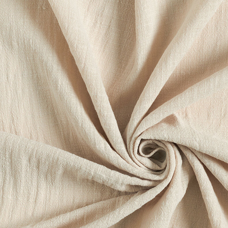 Tissu en coton Aspect lin – beige,  image number 1