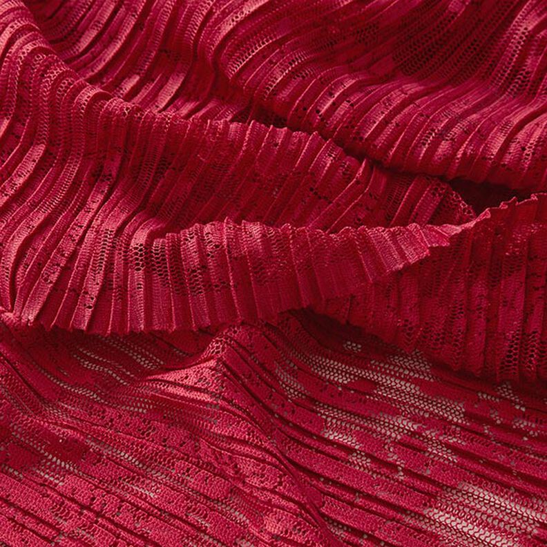Plissé Fleurs en dentelle – carmin,  image number 4