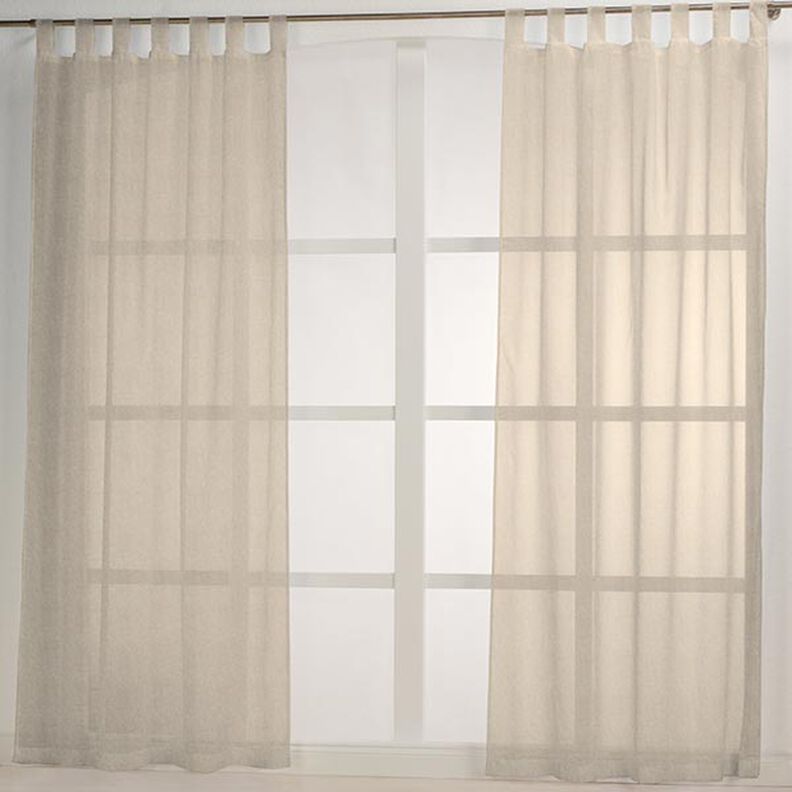 Tissu de décoration Voile Lurex – nature/argent,  image number 6