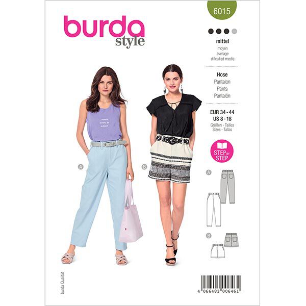 Pantalon,Burda 6015 | 34 - 44,  image number 1