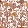 Tissu de décoration Semi-panama Animaux dans la forêt – blanc/caramel,  thumbnail number 1