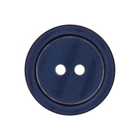 Bouton plastique 2 trous Basic - bleu marine, 