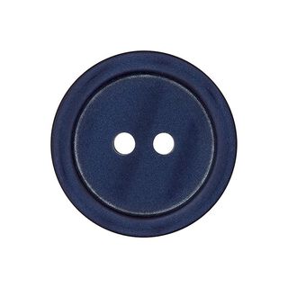Bouton plastique 2 trous Basic - bleu marine, 
