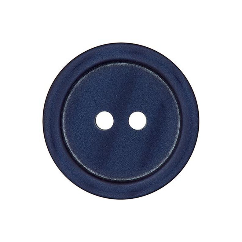 Bouton plastique 2 trous Basic - bleu marine,  image number 1