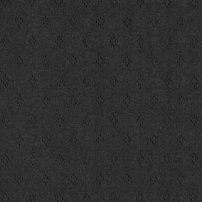 Jersey finement tricoté à motif ajouré – noir, 