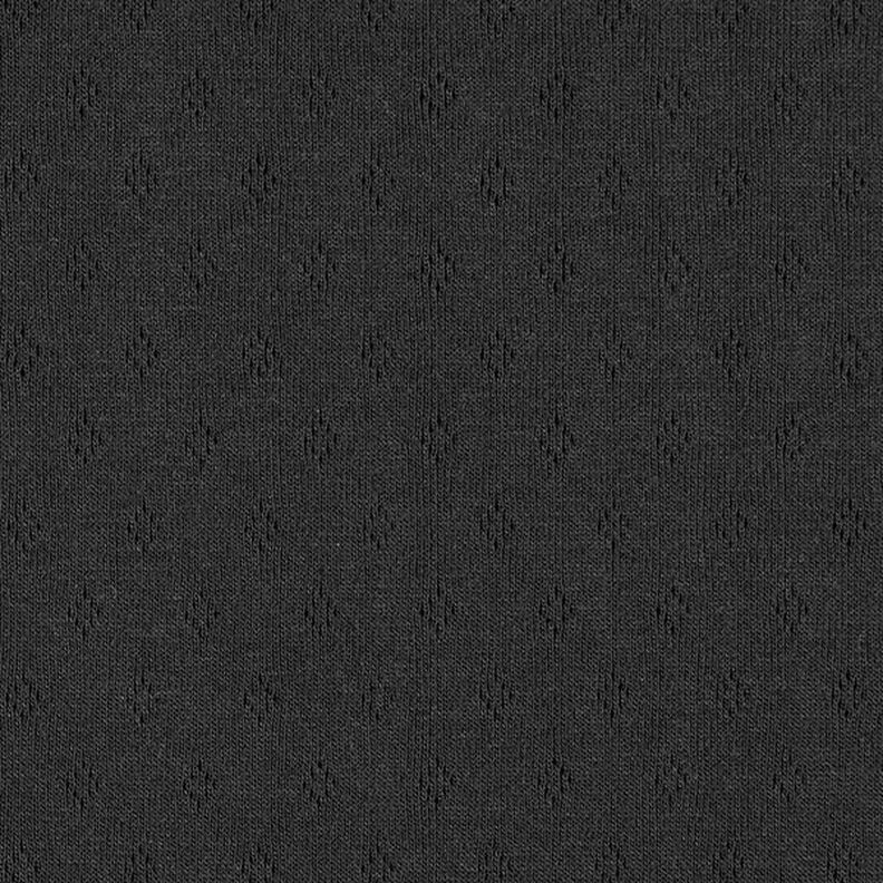 Jersey finement tricoté à motif ajouré – noir,  image number 1