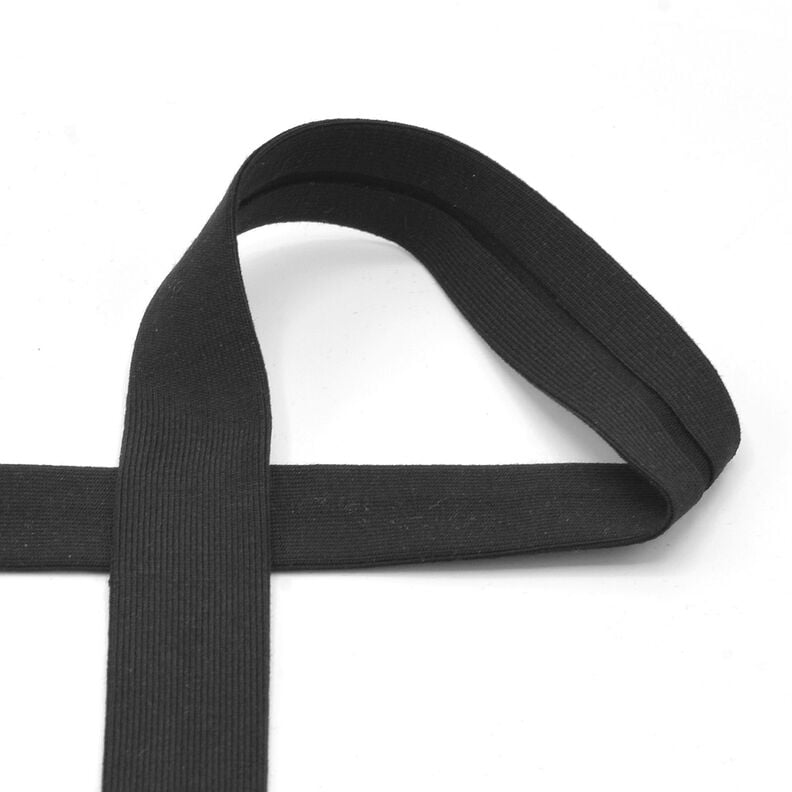 Biais Jersey coton [20 mm] – noir,  image number 1