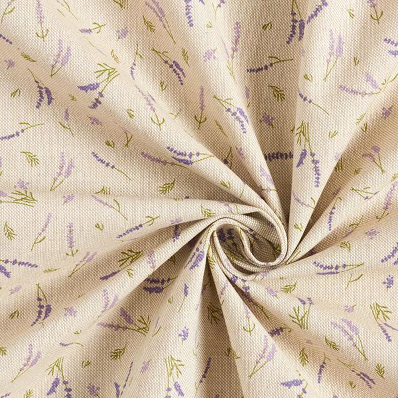 Tissu de décoration Semi-panama Lavande – nature/lavande,  image number 5