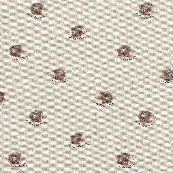 Tissu de décoration Semi-panama Hérissons – nature/marron,  image number 1