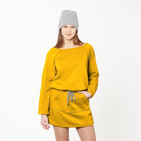 GOTS French Terry Sweat d’été | Tula – jaune curry, image number 5