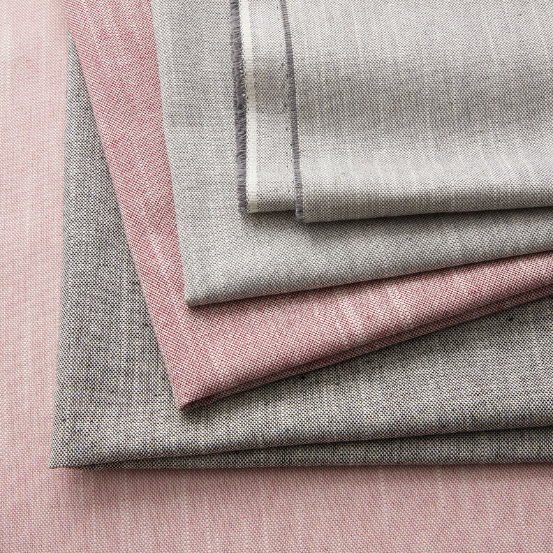 Tissu de décoration Semi-panama Structure légère – rose/beige clair,  image number 5