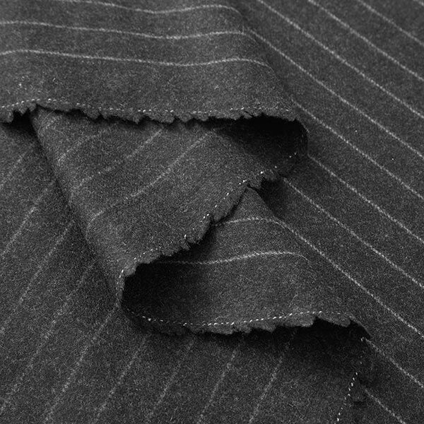 Tissu en laine Larges rayures – granit,  image number 3