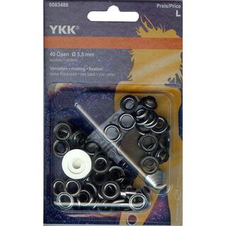 Œillets métalliques 1 – noir | YKK, 