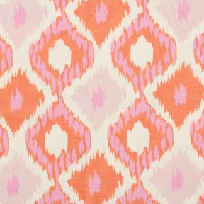 Voile de coton Aspect Ikat – beige/orange, 
