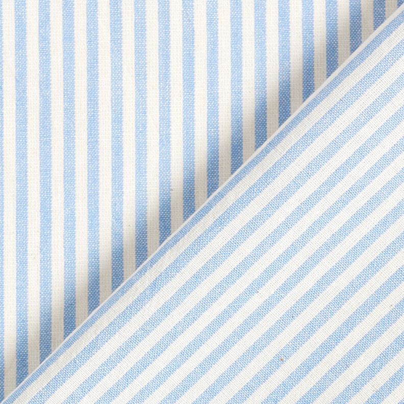 Mélange coton viscose Rayures – bleu clair/écru,  image number 4