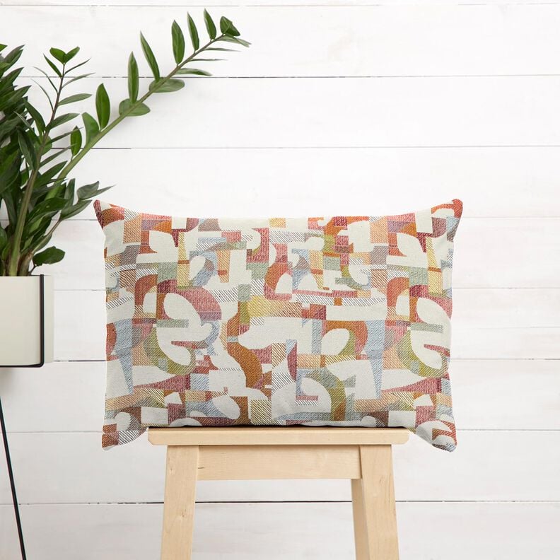 Tissu de décoration Gobelin formes colorées – beige clair/jaune clair,  image number 5