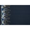 Jersey coton Tissu bordure fleurs paillettes dorées | Glitzerpüppi – bleu nuit/bleu jean,  thumbnail number 8
