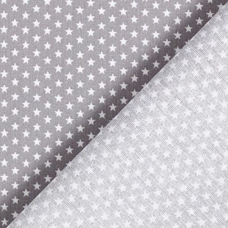 Popeline coton Petites étoiles – gris/blanc,  image number 6