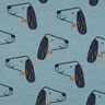 Jersey coton Chiens | Poppy Fabrics – bleu pigeon/noir,  thumbnail number 1