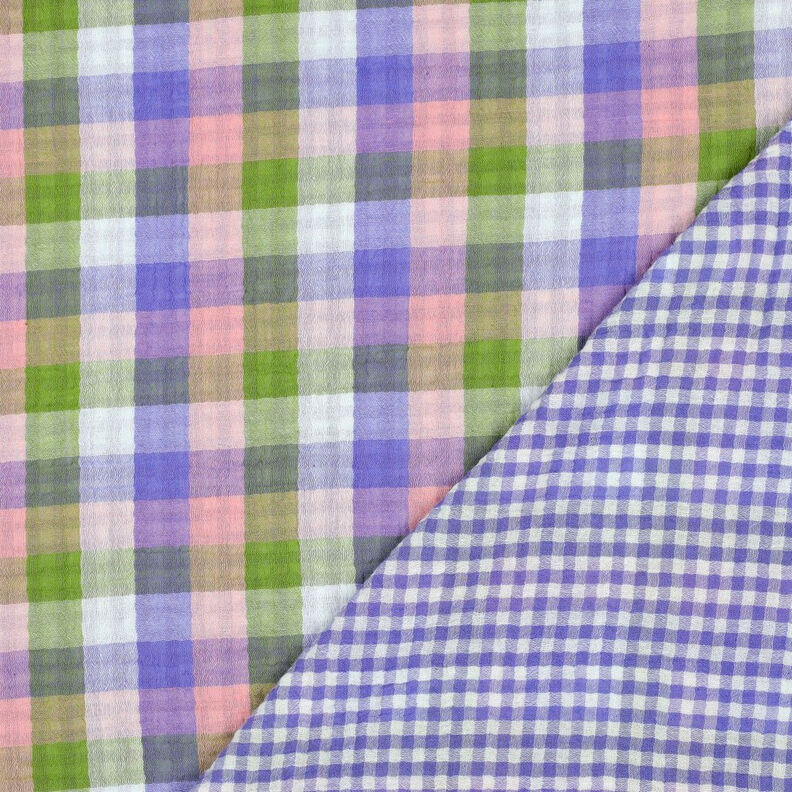 Tissu double gaze de coton Karo Double face | Poppy Fabrics – rose/lavande, image number 4