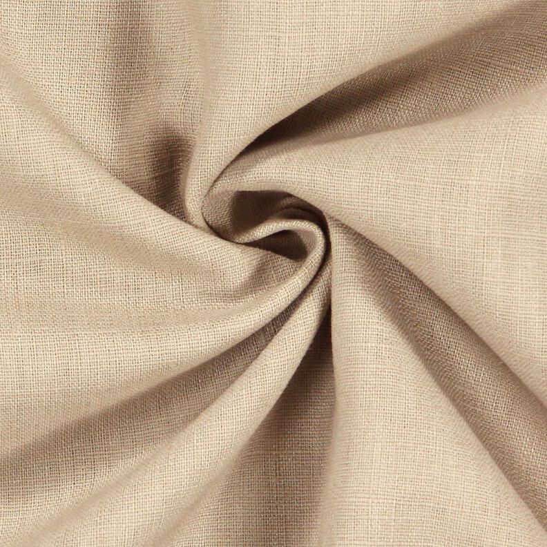 Tissu de lin en ramie mélangée medium – amande,  image number 3
