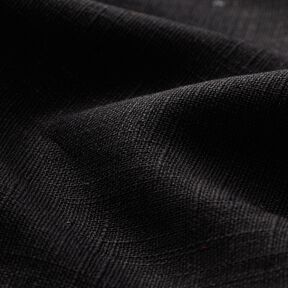 Tissu de lin en ramie mélangée medium – noir, 