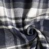 Tissu de manteau à carreaux avec envers fourrure – bleu nuit/gris schiste,  thumbnail number 3