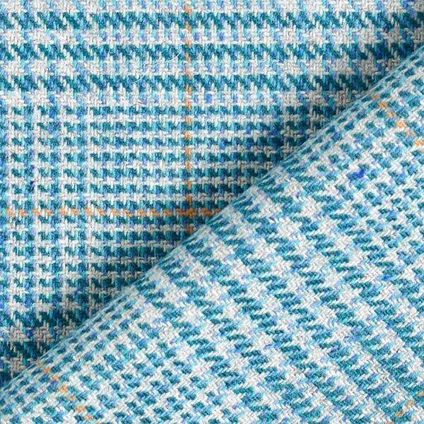 Drap de laine Prince de Galles – turquoise,  image number 7