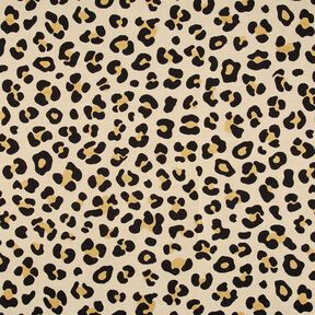 Tissu de décoration Gobelin Léopard – beige clair/noir, 