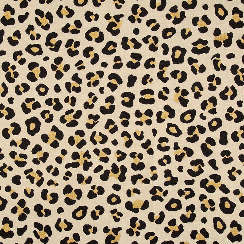Tissu de décoration Gobelin Léopard – beige clair/noir, image number 1