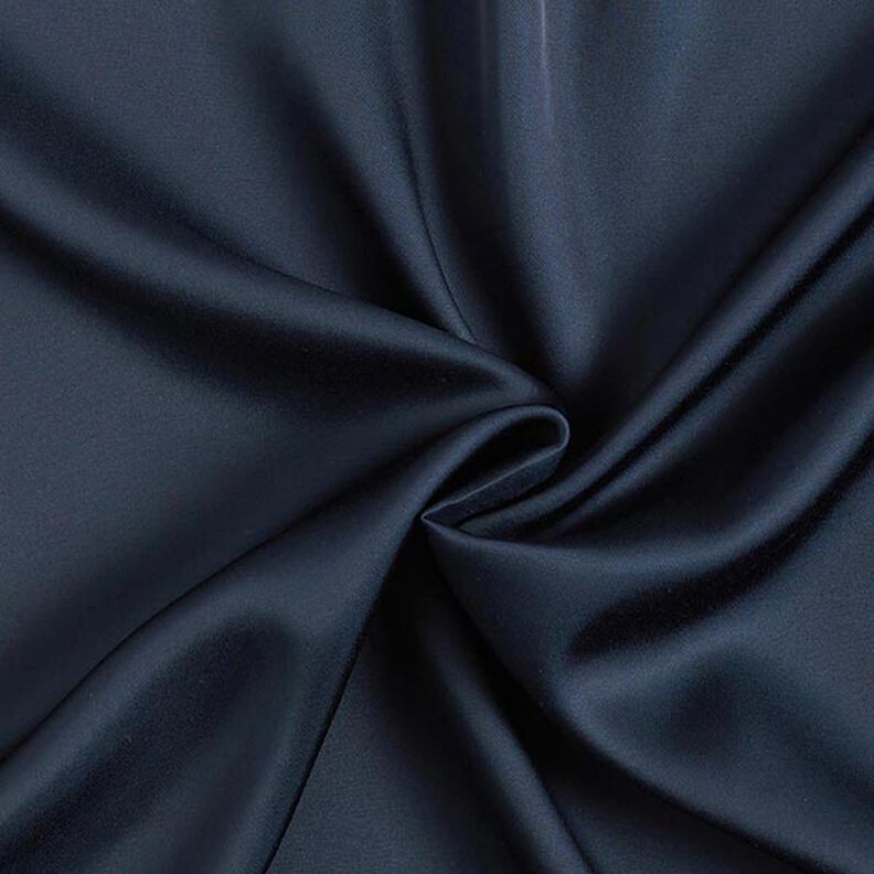 Satin viscose Uni – bleu marine,  image number 1