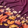 French Terry Tissu bordure feuilles d'érable | Glitzerpüppi – merlot/or ancien,  thumbnail number 2
