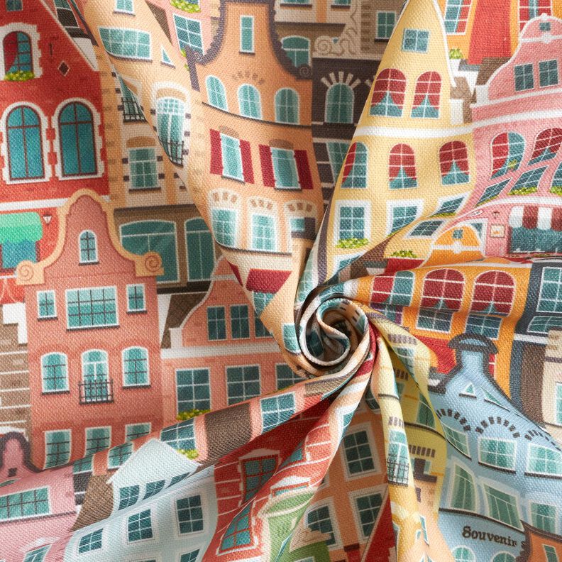 Tissu de décoration Semi-panama Maisons de ville – ivoire/taupe, image number 3