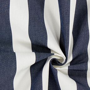 Toile pour store banne Rayures Toldo – blanc/bleu marine, 