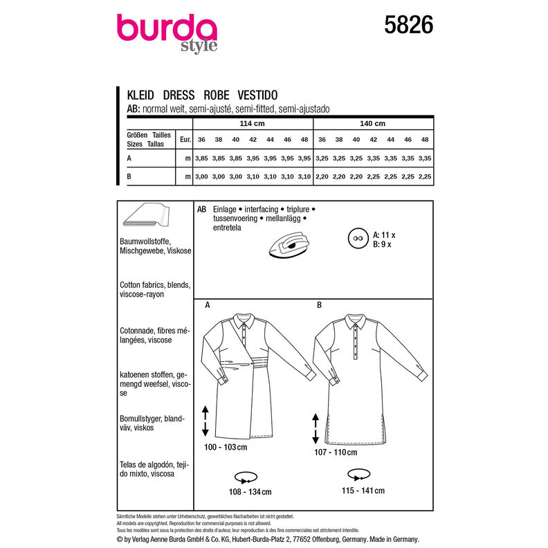 Robe | Burda 5826 | 36-48,  image number 9