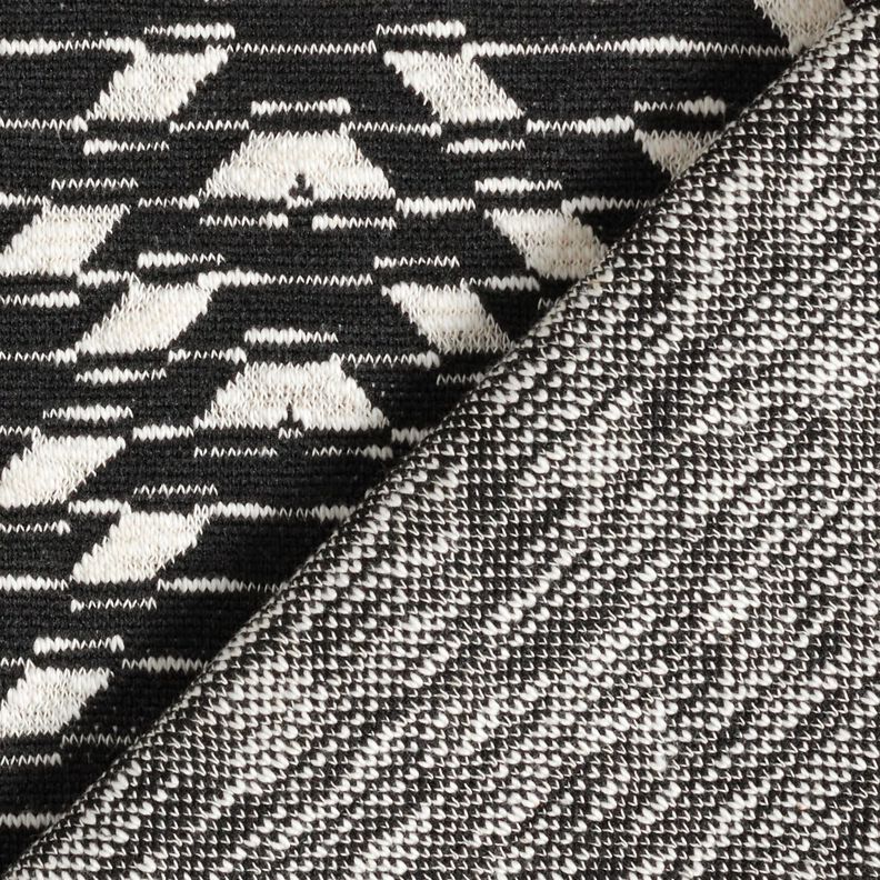 Maille jacquard à motif géométrique – noir/blanc, image number 5