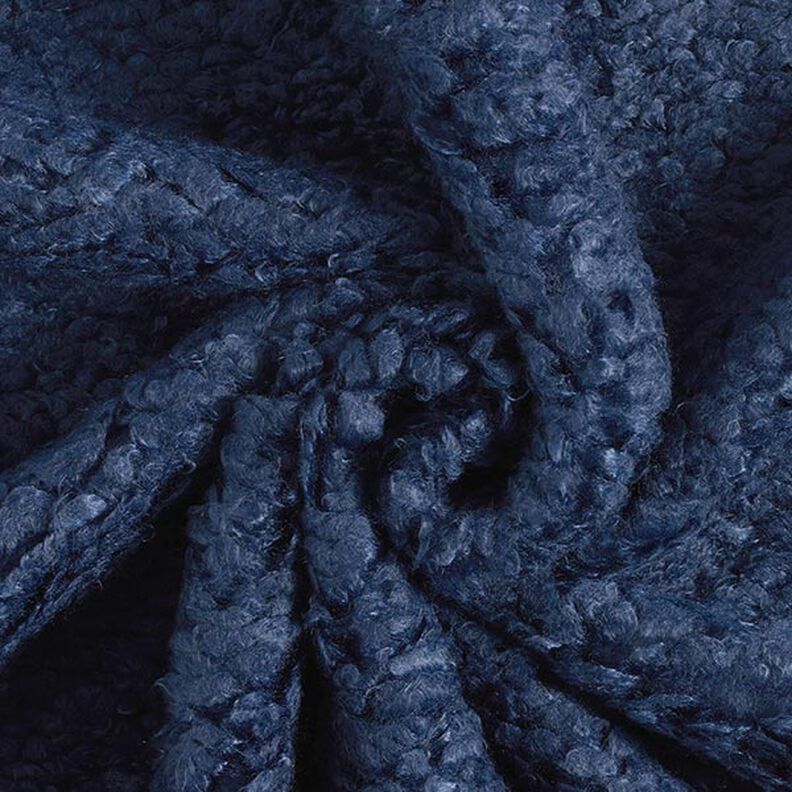 Similicuir avec fausse fourrure, uni – noir/bleu marine,  image number 6
