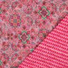 Tissu matelassé Double face Losanges | Poppy Fabrics – rose intense/vert sapin,  thumbnail number 1