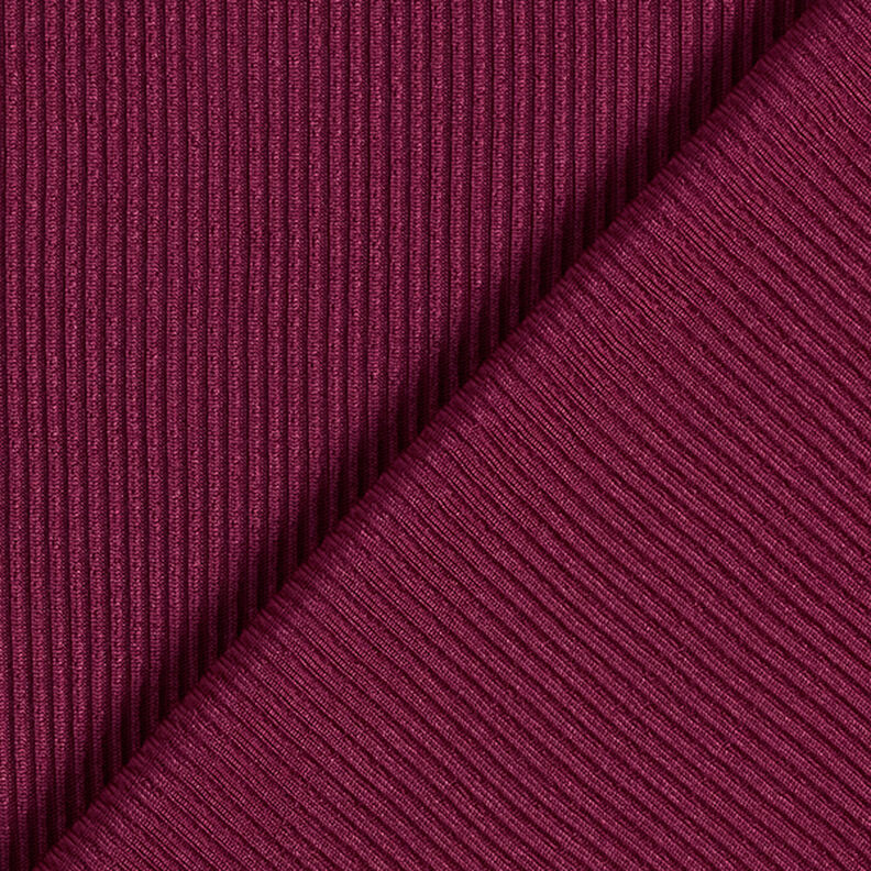 Jersey côtelé uni – rouge bordeaux,  image number 4