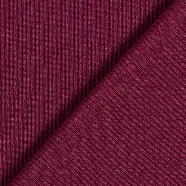 Jersey côtelé uni – rouge bordeaux,  image number 4